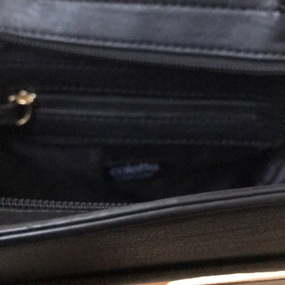 Colette by Colette Hayman Black Shoulder Bag Faux Leather Snake Skin Side - Picture 4 of 5